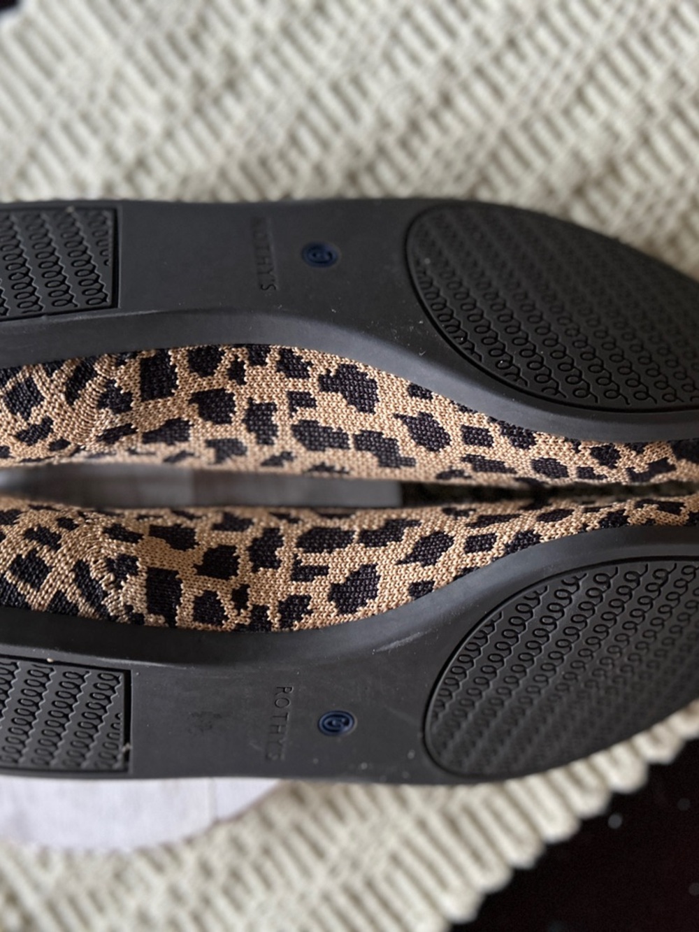 Rothy's Leopard-Print Pointed Flats in Tan and Black - Picture 5 of 5